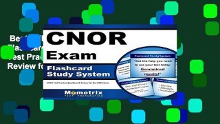 Best seller  Cnor Exam Flashcard Study System: Cnor Test Practice Questions and Review for the