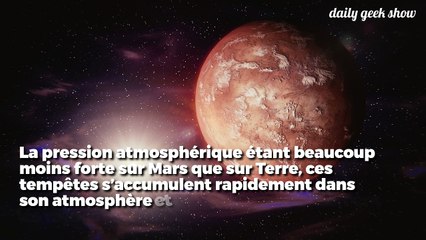 Une tempête de poussière bien mystérieuse sur Mars