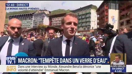 Affaire Benalla: "La réaction collective" est ce que le président qualifie de "tempête dans un verre d'eau"