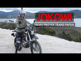 Jokowi Naik Motor Trail Di Proyek Trans Papua