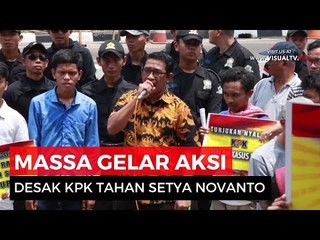 Setya Novanto Absen Pemeriksaan, Massa Demo SN Segera Ditahan