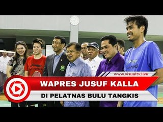 Kunjungi Pelatnas Cipayung, Wapres JK Lawan Owi Butet
