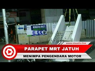Pengendara Motor Tertimpa Beton MRT yang Jatuh di Jakarta Selatan