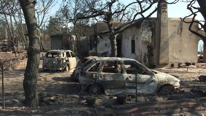 Incendies en Grèce: paysages apocalyptiques à Mati