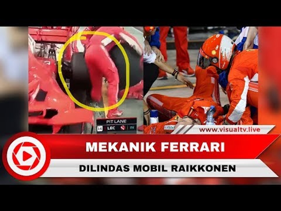 GP F1 Bahrain, Mekanik Ferrari Terlindas Mobil Raikkonen