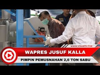 Jusuf Kalla Pimpin Pemusnahan Sabu 2,6 Ton di Monas