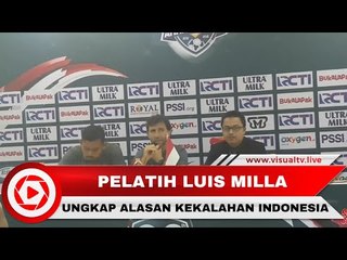 Konferensi Pers, Luis Milla Ungkap Alasan Kekalahan Indonesia 0-1 atas Bahrain