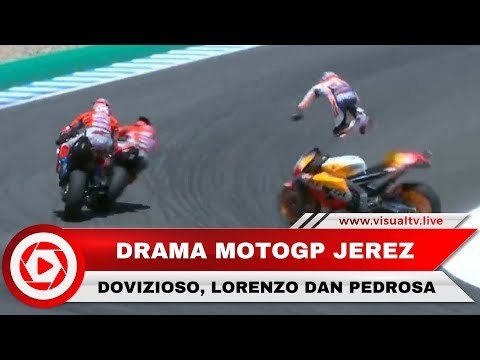 Marquez Menang hingga Insiden Dovizioso, Lorenzo, dan Pedrosa di MotoGP Spanyol 2018