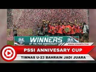 Selebrasi Timnas U-23 Bahrain Juara PSSI Anniversary Cup 2018