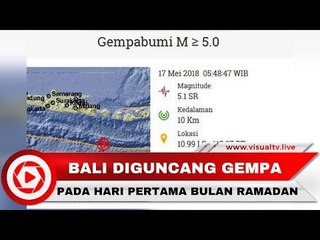 Gempa 5,1 SR Guncang Klungkung Bali, tetapi Tidak Berpotensi Tsunami