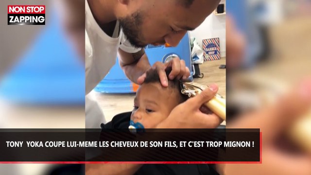 Tony Yoka coupe lui-même les cheveux de son fils, et c'est trop mignon ! (vidéo)