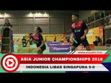 Indonesia Menang Telak atas Singapura 5-0, di Laga Perdana Grup D Asia Junior Championships 2018