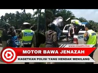 Viral! Sepeda Motor Angkut Jenazah Lansia, Polisi Tanjung Jabung Timur, Kaget Saat Hendak Menilang