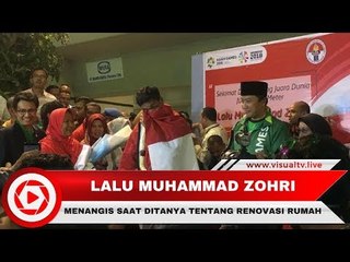 Lalu Muhammad Zohri Tiba Di Indonesia, Menangis Saat Jawab Soal Renovasi Rumah