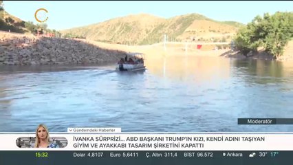 Munzur Çayı'nda tekne gezisi