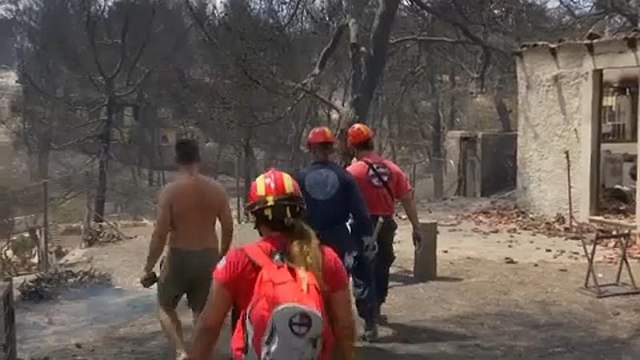 Frantic search for missing begins after devastating Greek wildfires