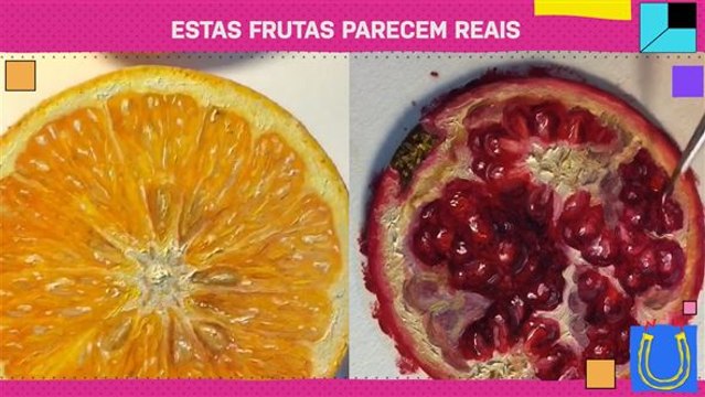 Pinturas de frutas que parecem reais