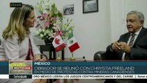 México: AMLO se reúne con la canciller de Canadá