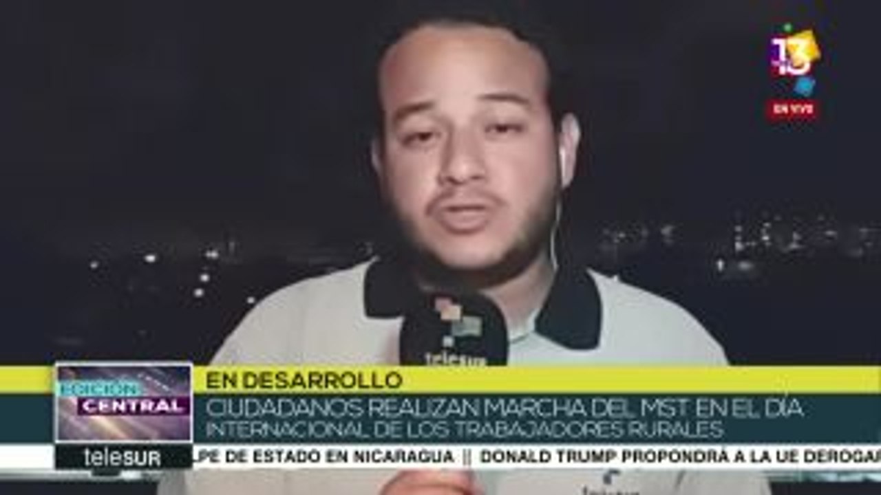 Trabajadores rurales manifiestan su apoyo a Lula en Brasil