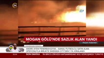 Mogan Gölü'nde sazlık alan yandı