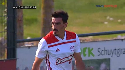1-0 Lazaros Christodoulopoulos Goal - Olympiakos vs Göztepe  - 26.07.2018 [HD]