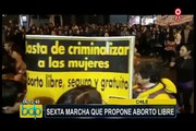 En Chile, 3 mujeres fueron apuñaladas durante marcha por el aborto libre