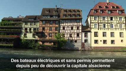 Des bateaux électriques sans permis pour découvrir Strasbourg