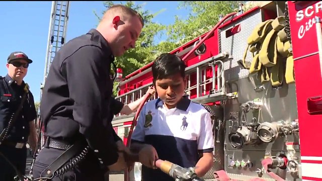 Firefighter Who Beat Cancer Helps Boy Battling Leukemia Become First Responder for a Day