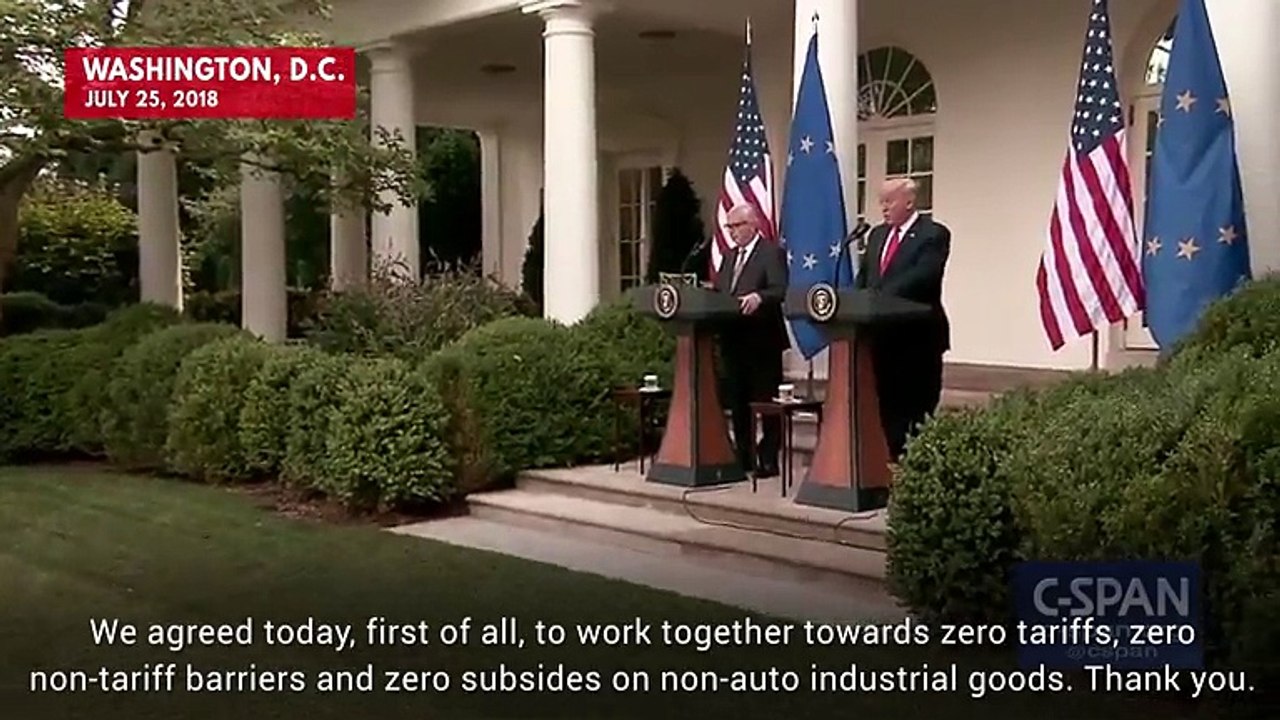 Trump Announces Tariff Deal With EU's Juncker During Joint Press Conference