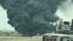 Black Smoke Billows Above I-20 Tanker Fire in Sweetwater