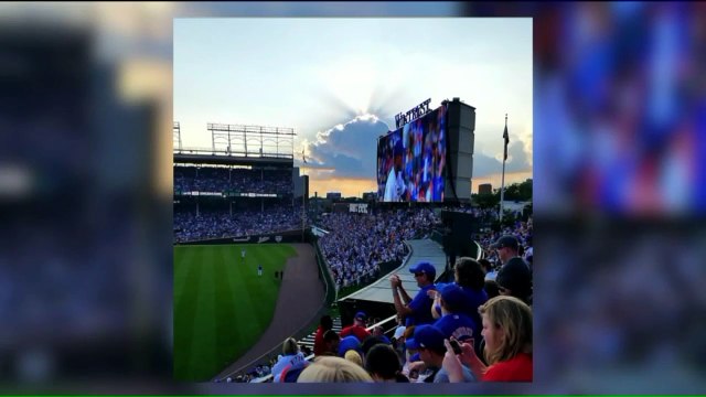 Cubs Fan's Choice in Headwear Prevents Potentially Serious Injury After Debris Falls from Scoreboard