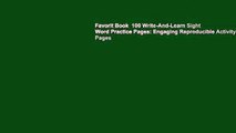 Favorit Book  100 Write-And-Learn Sight Word Practice Pages: Engaging Reproducible Activity Pages
