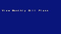 View Monthly Bill Planner Organizer: With Calendar 2018-2019 Weekly Planner ,Bill Planning,