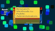 Reading Research Methods for Public Administrators D0nwload P-DF
