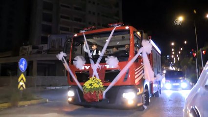 İtfaiye aracı 'gelin arabası' oldu - ELAZIĞ
