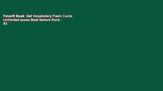Favorit Book  Sat Vocabulary Flash Cards Unlimited acces Best Sellers Rank : #5