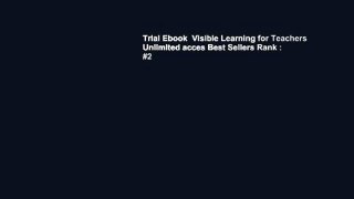 Trial Ebook  Visible Learning for Teachers Unlimited acces Best Sellers Rank : #2