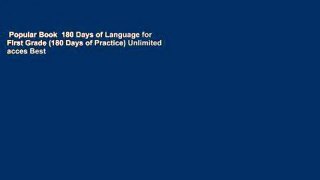 Popular Book  180 Days of Language for First Grade (180 Days of Practice) Unlimited acces Best