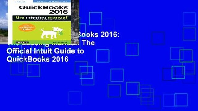 Digital book QuickBooks 2016: The Missing Manual: The Official Intuit Guide to QuickBooks 2016
