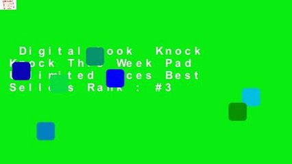 Digital book  Knock Knock This Week Pad Unlimited acces Best Sellers Rank : #3