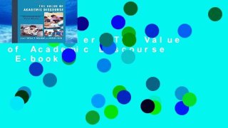 Best seller  The Value of Academic Discourse  E-book