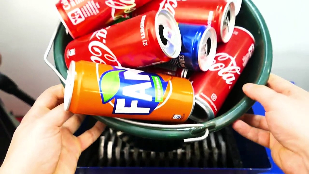 SHREDDING 100 COCA COLA CANS