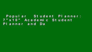 Popular  Student Planner: 7