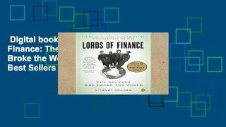 Digital book  Lords of Finance: The Bankers Who Broke the World Unlimited acces Best Sellers Rank