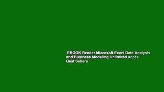 EBOOK Reader Microsoft Excel Data Analysis and Business Modeling Unlimited acces Best Sellers