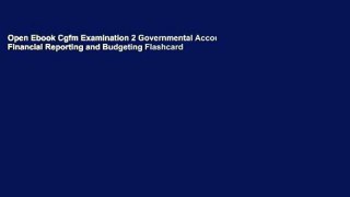 Open Ebook Cgfm Examination 2 Governmental Accounting, Financial Reporting and Budgeting Flashcard