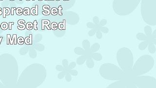 5 Piece 118x120 Jacquard Brown Oversized King Bedspread Set To The Floor Set Red Ivory
