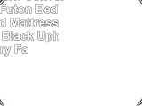 Luxury Modern Convertible Sofa Futon Bed Twin Sized Mattress  Signature Black Upholstery