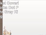 Natural Comfort Matelasse Blanket Coverlet Retro Polka Dot Pattern Light Grey King