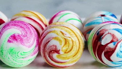 Rainbow Swirl Meringues